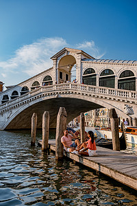 欧洲景点摄影照片_欧洲夏季意大利威尼斯运河、威尼斯建筑和地标