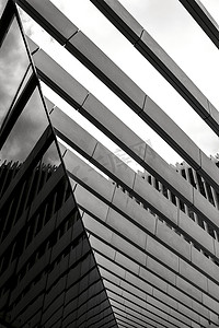 黑白现代结构建筑摄影