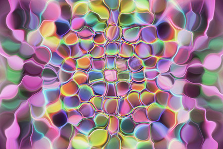 粉色的摄影照片_具有气泡纹理的抽象霓虹粉色背景。