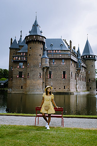Castle de Haar Utrecht，荷兰德哈尔城堡的景色 Kasteel de Haar 位于荷兰乌得勒支，目前的建筑均建于 1892 年的原始城堡之上