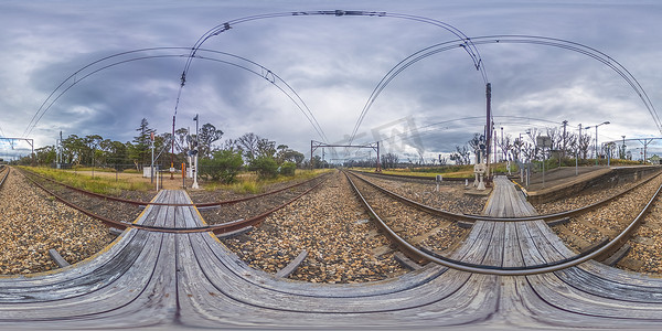 蓝山贝尔火车站球形360全景照片