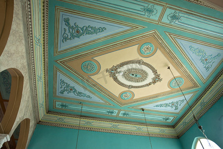 古典手工天花板壁画