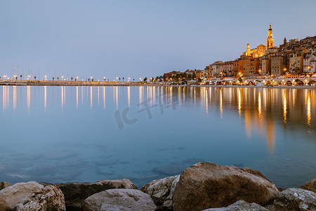 Menton France,Cote d Azur France, View on old part of Menton, Provence-Alpes-Cote dAzur, 法国