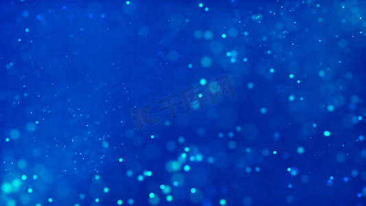 光粒子摄影照片_与漂亮的蓝色粒子的背景。 