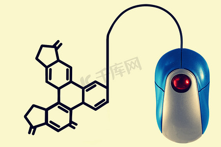计算机鼠标电缆描绘的化学式