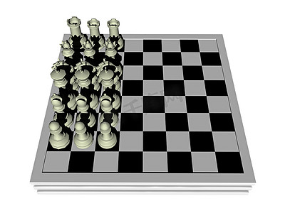 王者貂蝉摄影照片_带有棋子的简单国际象棋游戏