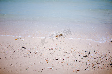 蓝色大海摄影照片_海滩和蓝色大海复古