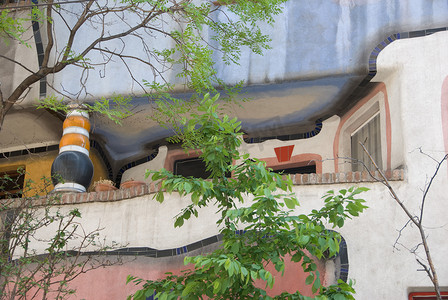 Hundertwasser House 的立面 - 维也纳 2