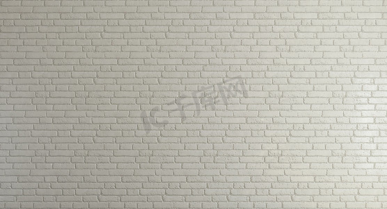 3d 渲染白色砖墙
