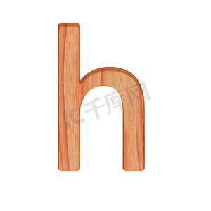 h字母创意设计摄影照片_字母小木复古。