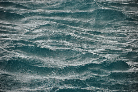 暴风雨天气中海洋抽象流动波浪的背景。