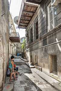 阿塞拜疆巴库市老城街