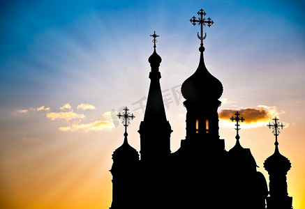 俄罗斯教堂的轮廓