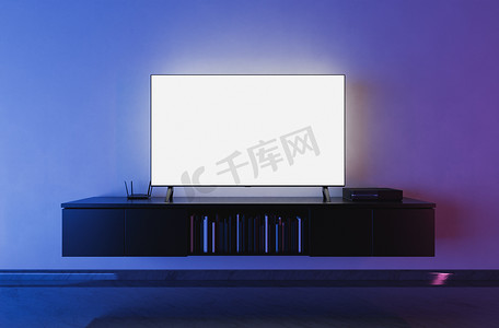 客厅里的现代电视