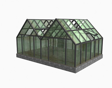冬季种植蔬菜的玻璃温室