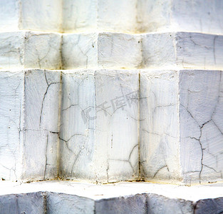 曼谷寺庙中的抽象十字白色大理石