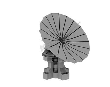 隔空抛物摄影照片_用于天空观测和信号处理的旋转射电望远镜