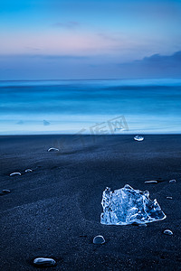 vip钻石底纹摄影照片_冰岛钻石海滩
