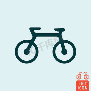 孤立的自行车图标。
