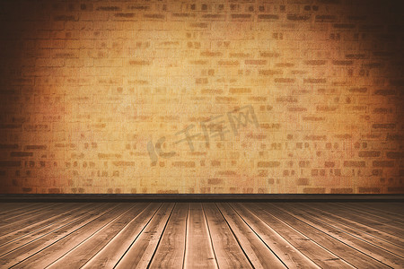 灰色硬木地板高视角的合成图像