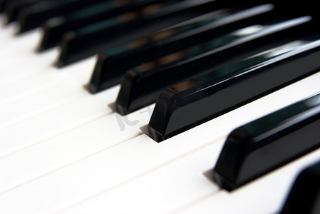 键盘黑色摄影照片_钢琴