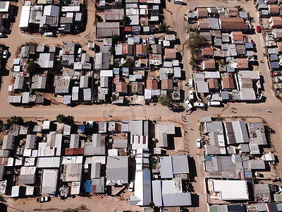 南非一个乡镇的鸟瞰图