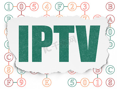 网页设计理念： 撕纸背景上的 IPTV