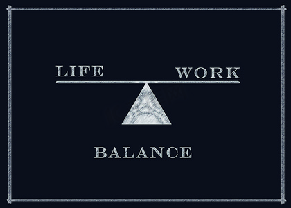 黑板上的工作与生活平衡概念