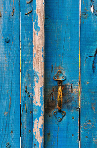 木制质感摄影照片_极具质感的蓝色木门