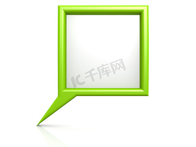 对话框符号图标摄影照片_绿色对话框气泡