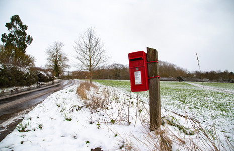 红色英国邮政信箱