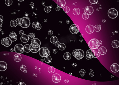 设计气泡抽象粉红色和黑色背景