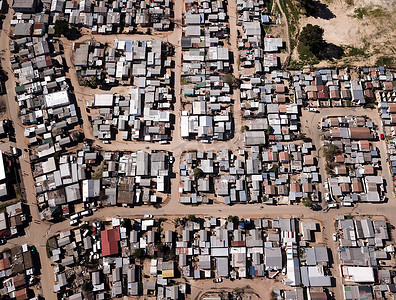 乡镇摄影照片_南非一个乡镇的鸟瞰图