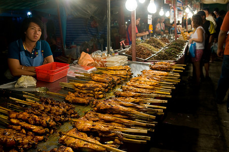 泰国庙会食品销售