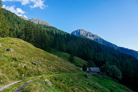 提契诺州 Fusio 附近的 Vacarisc di Fuori 阿尔卑斯山
