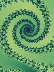 绿色分形螺旋