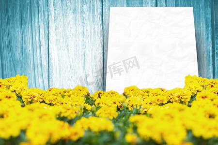 黄色花朵的合成图像