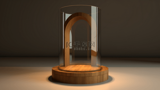 玻璃管拱圆柱实木