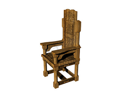 带软垫的古董椅