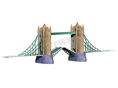 伦敦塔桥横跨泰晤士河
