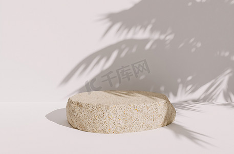 白色背景上用于产品展示的孤石