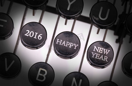 新年诗词摄影照片_有特殊按钮的打字机