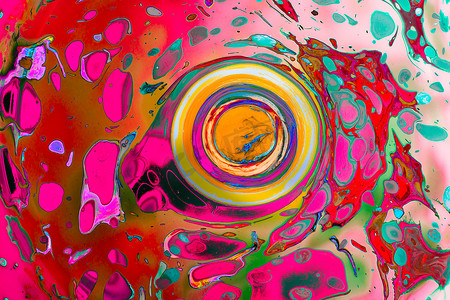 抽象的 grunge 艺术背景纹理与彩色油漆飞溅