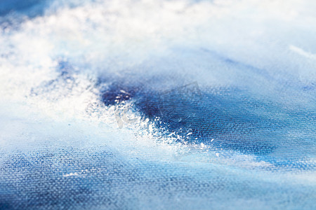 大海油画摄影照片_原始油画显示海洋或海洋细节中的波浪。