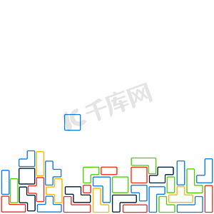 俄罗斯方块视频游戏方形模板