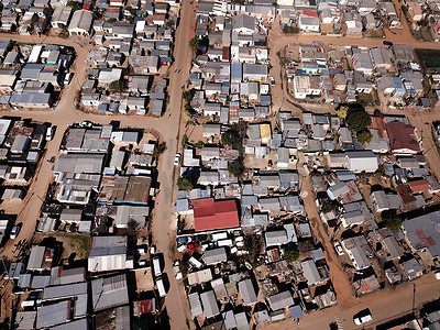 南非一个乡镇的鸟瞰图
