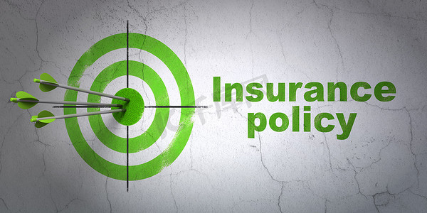 保险概念： 背景墙上的目标和保险政策