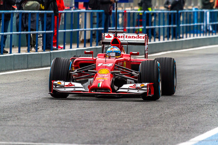 索隆动态摄影照片_法拉利车队 F1 车队，费尔南多·阿隆索，2014 年