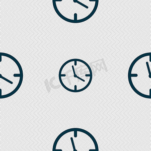 时钟时间标志图标。