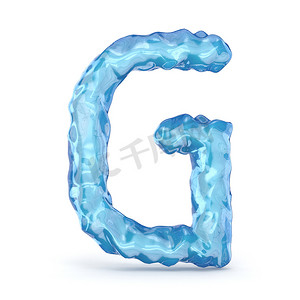 冰字体字母 G 3d